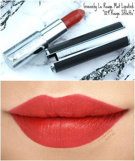 givenchy rouge stiletto review|Givenchy Rouge Stiletto Le Rouge Mat Review & Swatches.